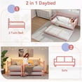 thumbnail image 5 of Heavy Duty Metal Daybed with Pop-Up Trundle, Charging Station & LED Lights, Multi-Functional Twin Size Sofa Bed for Bedroom, Living Room, Apartment, Small Spaces, 5 of 6