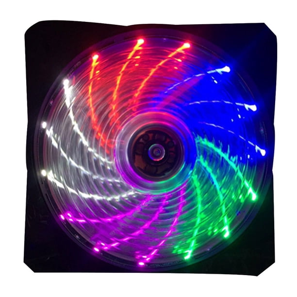 Ventilador de caja de PC de computadora ultra silencioso LED de 120 mm 15 LED Ventilador de enfriamiento del disipador de calor de la CPU de 12 V sidaley DZ7735-06