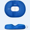 thumbnail image 4 of Inteprter Almohada de donut antideslizante de poliéster para alivio de hemorroides y cojín de asiento cómodo memoria de coxis Decoración del hogar Gris, 4 of 6