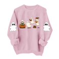 thumbnail image 2 of Meichang Halloween Sweatshirt for Women Ghost Graphic Sweatshirts Oversized Long Sleeve Crew Neck Pullover Casual Sweatshirt, 2 of 6