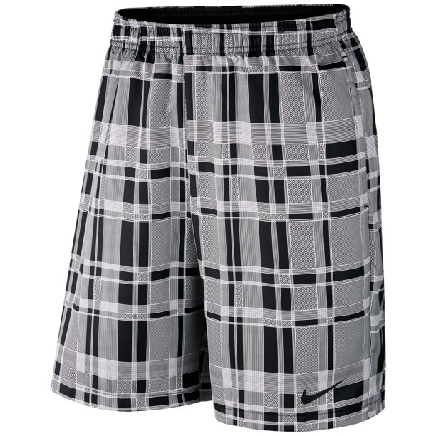 Nike Court Dry Printed Athletic Workout - Pantalones cortos para hombre, color negro, pequeño