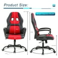 thumbnail image 7 of YRLLENSDAN Office Gaming Chairs Ergonomic Office Chair w/ Lumbar Support Armrest PU Leather Adjustable Height Computer Gaming Chair Gaming Desk Chair Gaming Computer Chairs for Adults, Red, 7 of 7