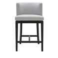 thumbnail image 3 of Maklaine 26" Modern Fabric and Wood Counter Stool in Gray and Black, 3 of 5