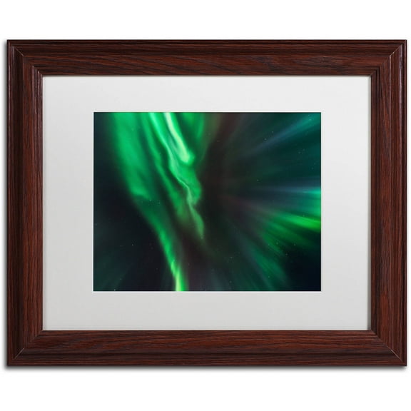 Trademark Fine Art "Lights of Gods" Canvas Art by Mathieu Rivrin, White Matte, Wood Frame