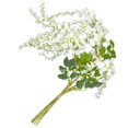 thumbnail image 1 of Vidrio de glicina de seda artificial, flor colgante de ratán para decoración de bodas, 6 piezas (blanco), 1 of 5