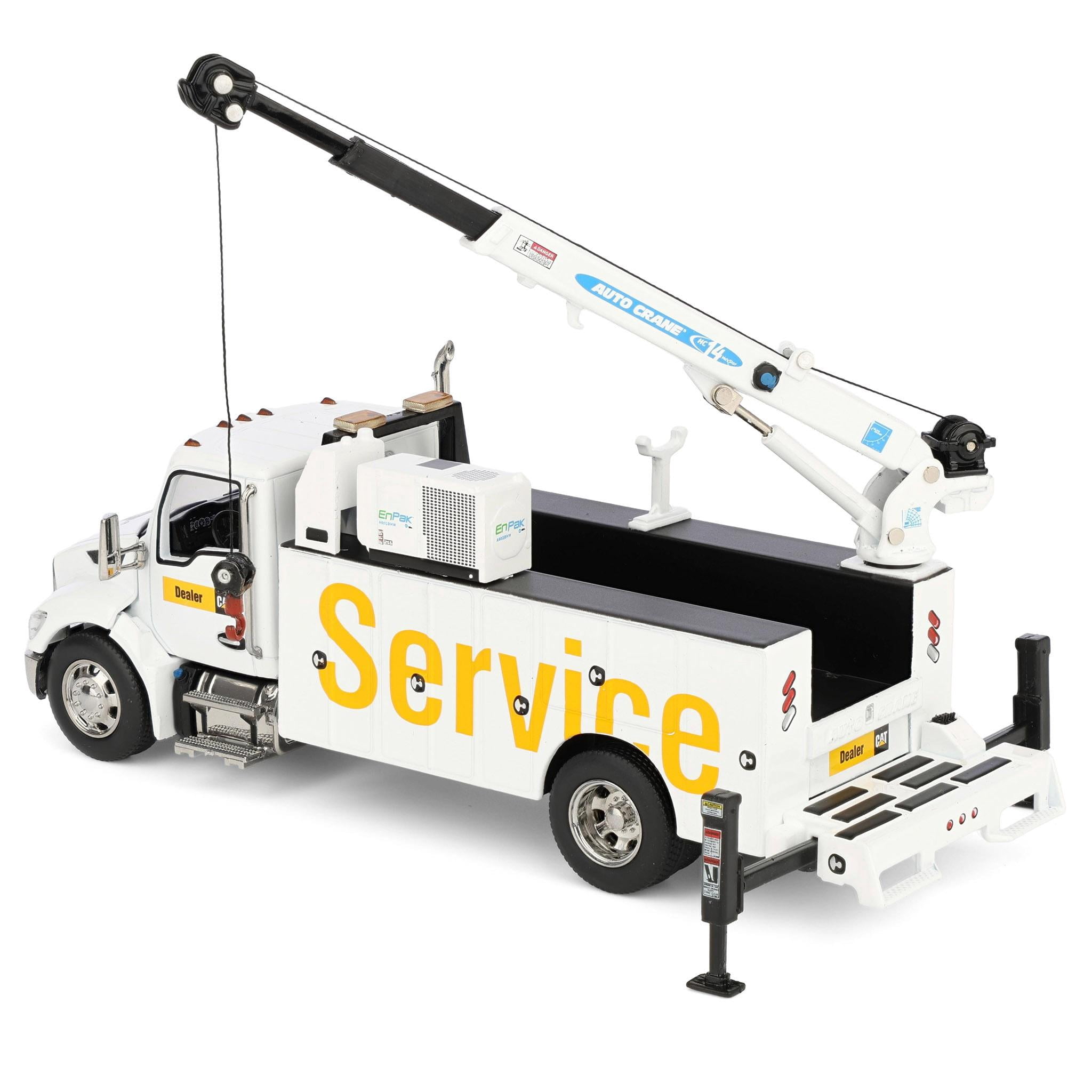 Kenworth T380 Auto-Crane Titan 85 Truck with Miller EnPak White "Transport Series" 1/50 Scale Diecast Model by Diecast Masters