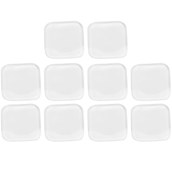10 piezas de almohadillas de extensión de pestañas cuadradas transparentes de silicona para pestañas postizas, soporte para bandeja