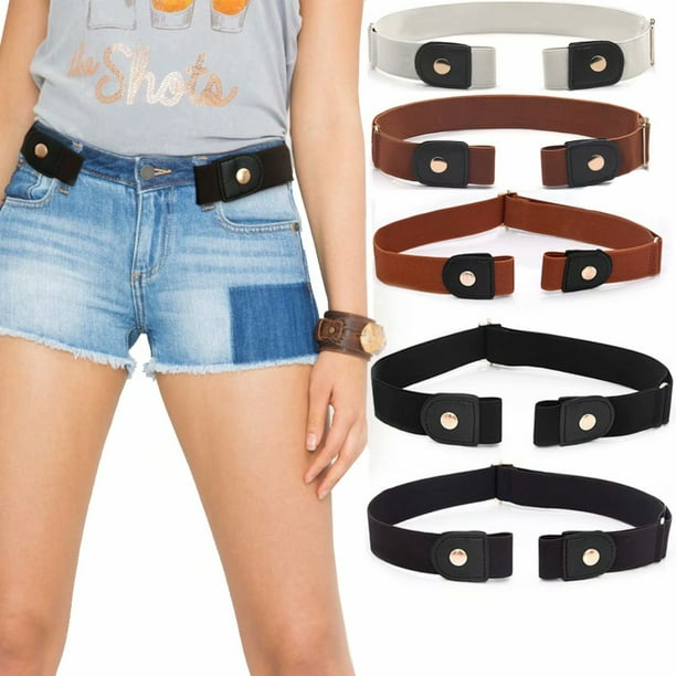 No Buckle Invisible Stretch Belt Buckle-Free Elastic Belt for Women and Men