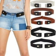 No Buckle Invisible Stretch Belt Buckle-Free Elastic Belt for Women Men