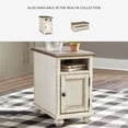 thumbnail image 5 of Signature Design by Ashley Realyn Chairside End Table with USB Charging - Farmhouse White/Brown, 5 of 6