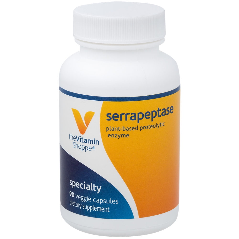 The Vitamin Shoppe Serrapeptase 344MG, PlantBased Proteolytic Enzyme, Supports a Healthy