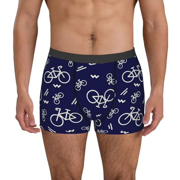 Balery Bicycle1 Calzoncillos bóxer para hombre, ropa interior de algodón suave y transpirable con cinturilla de nailon-Large