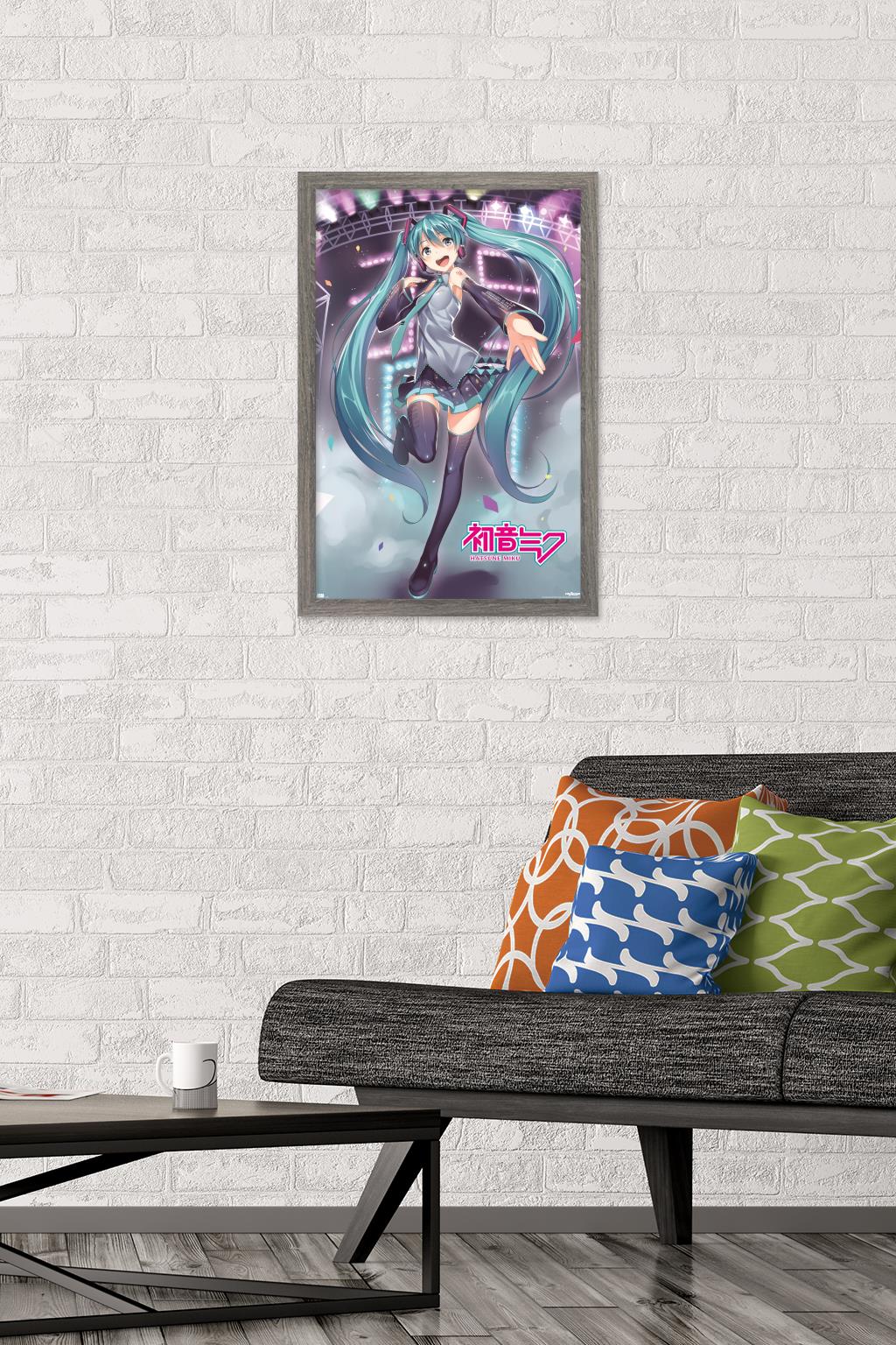 Hatsune Miku - Stage Lights Wall Poster, 14.725" x 22.375" Framed