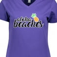 thumbnail image 4 of Inktastic Hawaiian Pineapple Aloha Beaches Women's V-Neck T-Shirt, 4 of 5