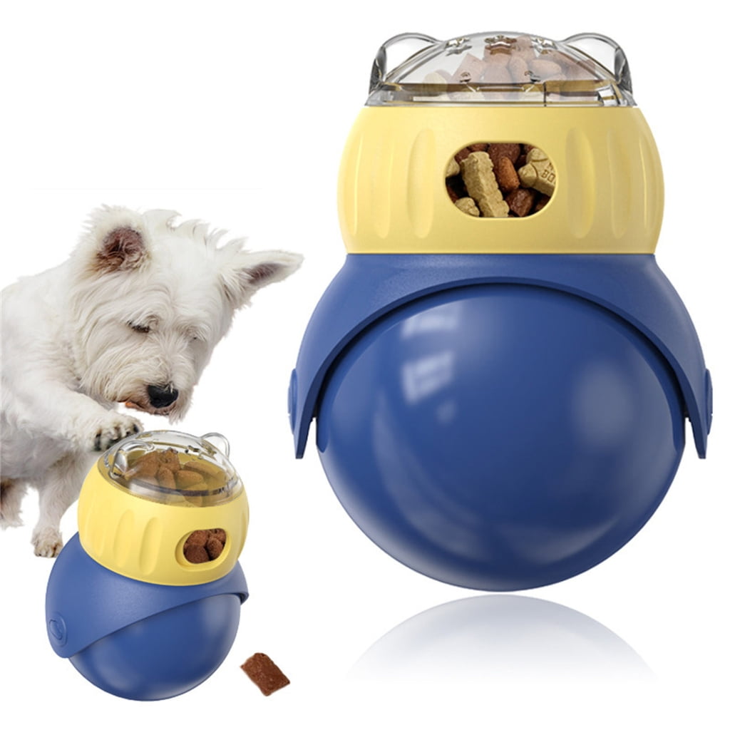 Dog Treat Dispensing Toy Ball Shape Leaking Food Slow Feeder Puzzle Interactive Pet Training Pet Game