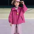 thumbnail image 2 of GiLiling Kids Rain Lightweight Waterproof Rain Coats Outerwear Hoodie with Side Pockets for Boys and Girls Jacket (Hot Pink, 5-6 Years), 2 of 6