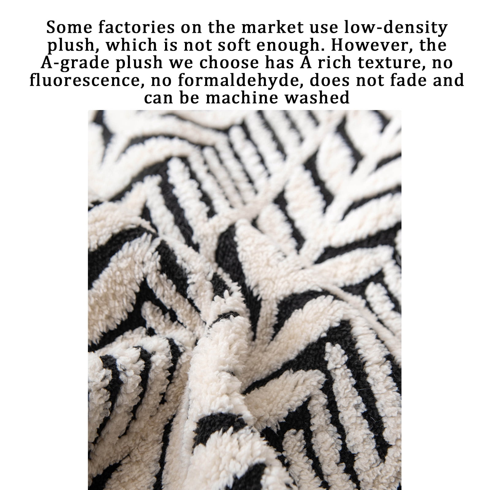 Non-Slip Plush Pet Sofa Mat – Soft Chevron Pattern Dog Bed Cushion for Furniture Protection,Washable Pet Floor Pad for Cats and Dogs