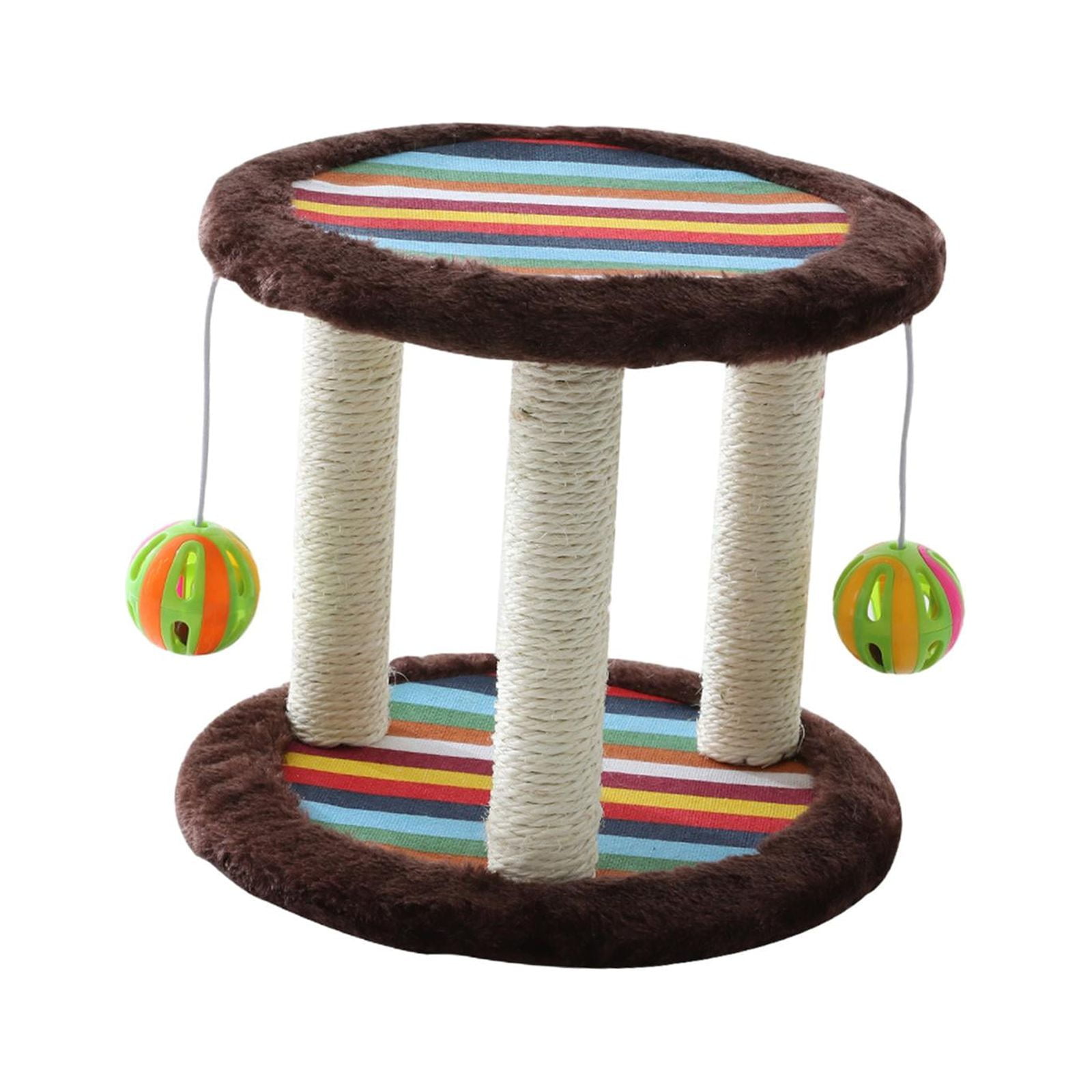Bvdfgk Cat Scratch Post Cats Interactive Toy Perch for Indoor Cats for Cats Kitties Brown