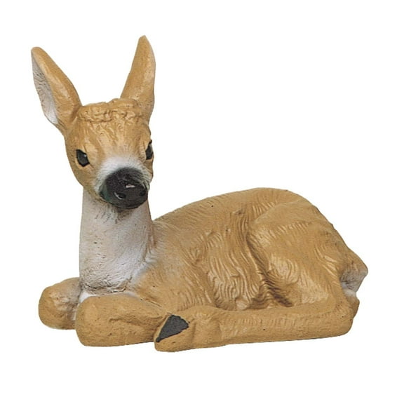 Solid Rock Stoneworks Laying Button Head Concrete Statue, 13" Tall, Life Like Color