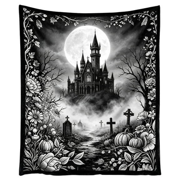 Pachenh's Latest Model Halloween DIY Coloring Blanket For Kids Adults Your Own Cozy Throw Fleece Bedspread Washable Art Activity For Family Party