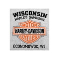 thumbnail image 2 of 3X-Large Men's Hooded Sweatshirt Jacket, H-D Hoodie Gray (3XL) 30296640, 2 of 2