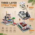 thumbnail image 3 of Music Store & Car Wash Street View Modular City Building Block Set, 2,168 Pieces with Light Kit Toys & Bricks, 3 of 8