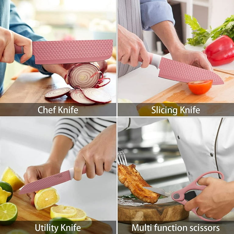 Kitchen Knife Set, Caliamary 8-Piece Sharp Chef Knife Set with