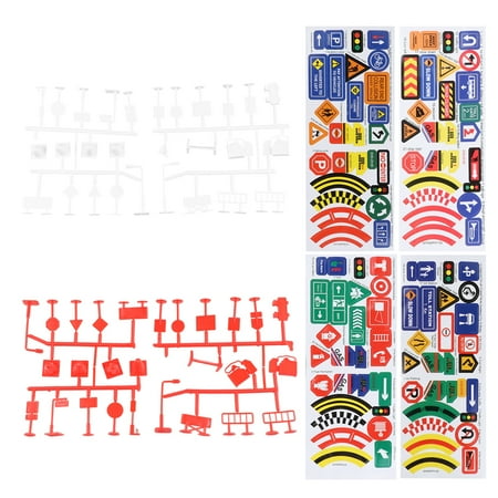 

112pcs Children s Toys Street Traffic Sign Road Signal Signage Scene Matching Children s Toys Educational Toy for Kids Toddlers