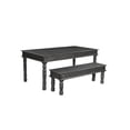 thumbnail image 5 of Taran Designs Milton 60" Carved Solid Wood Dining Table in Black, 5 of 8