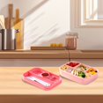 thumbnail image 4 of 4 Compartments Bento Lunch Boxes for Adults,Kids Childrens With Spoon & Fork - Microwave safe, Dishwasher safe, Freezer safe,Blue, 4 of 6