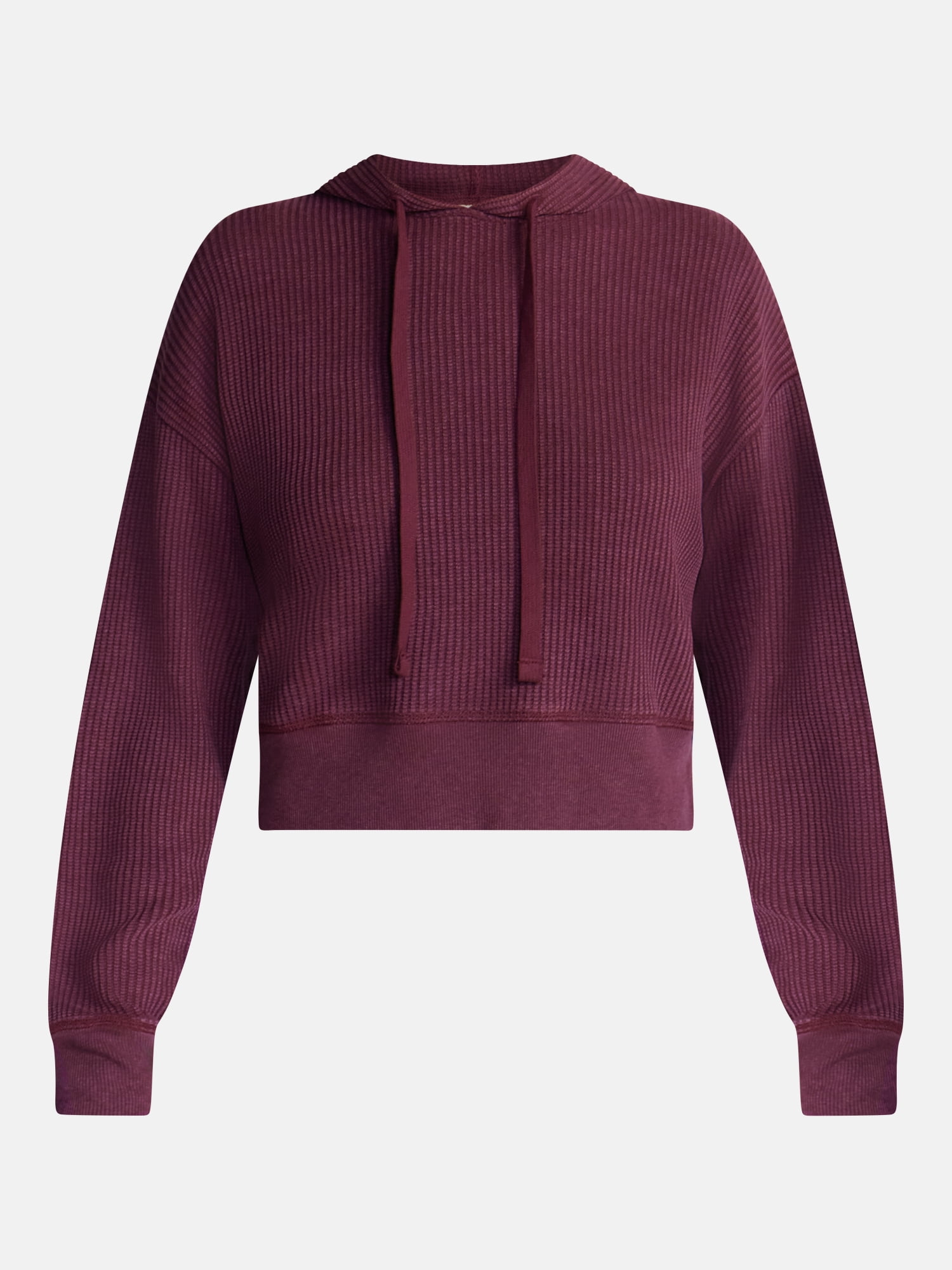 No Boundaries Waffle Knit Hoodie, Women's XXS-XXL
