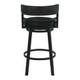 thumbnail image 6 of Titana 30" Bar Height Swivel Ford Black Faux Leather and Black Metal Bar Stool for Kitchen Island Counter, 6 of 11