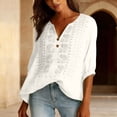 thumbnail image 5 of TRUBKH embroidered shirts Cotton Boho Tops for Women Boho Tops V Neck Shirts Bohemian Clothes Button Down Floral Shirts Summer Blouses for Women Breathable Embroidered Floral Embroidered White M, 5 of 7