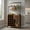 Rustic Brown, variant on Barara King Kitchen Bakers Rack, Kitchen Microwave Stand, Kitchen Bakers Rack Freestanding Wine Rack Table with Glass Holder and Drawer-Black