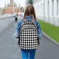 thumbnail image 6 of FORMRS Kids School Backpack Elementary Student Unisex Travel Bookbag with Reflective Stripes, Black and White Geometric, 6 of 7