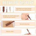 thumbnail image 3 of 16 Pcs 2 In 1 Nose Hair Trimmer, Manual Nasal Hair Cutter Removal Tool, Nostril Razor Clipper with Cleaning Brush, Double Sided & Single Sided Nose Cleaner Remover Knife for Women Men(White, Brown), 3 of 7