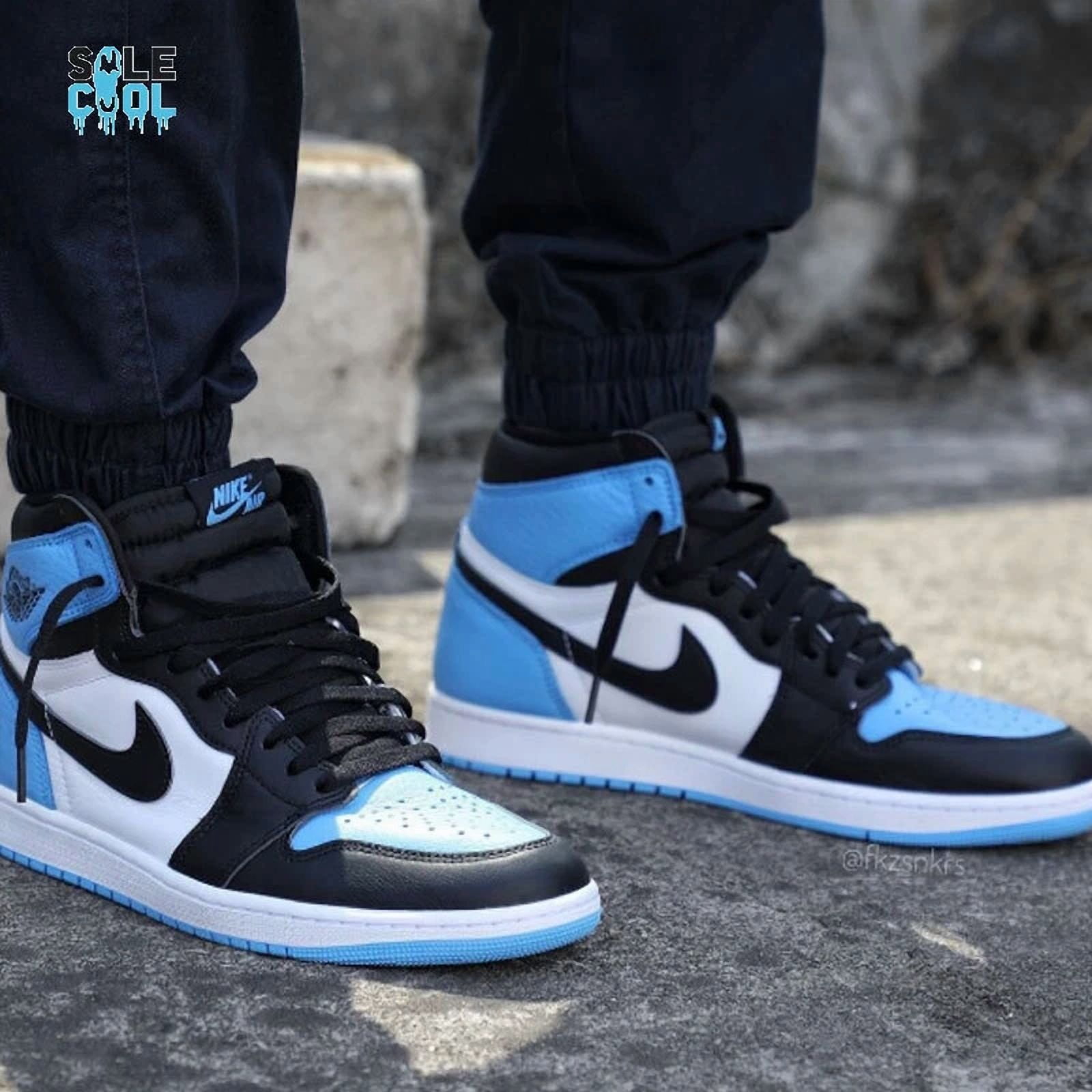 Nike Air Jordan 1 AJ1 Retro High OG Shoes UNC Toe Blue