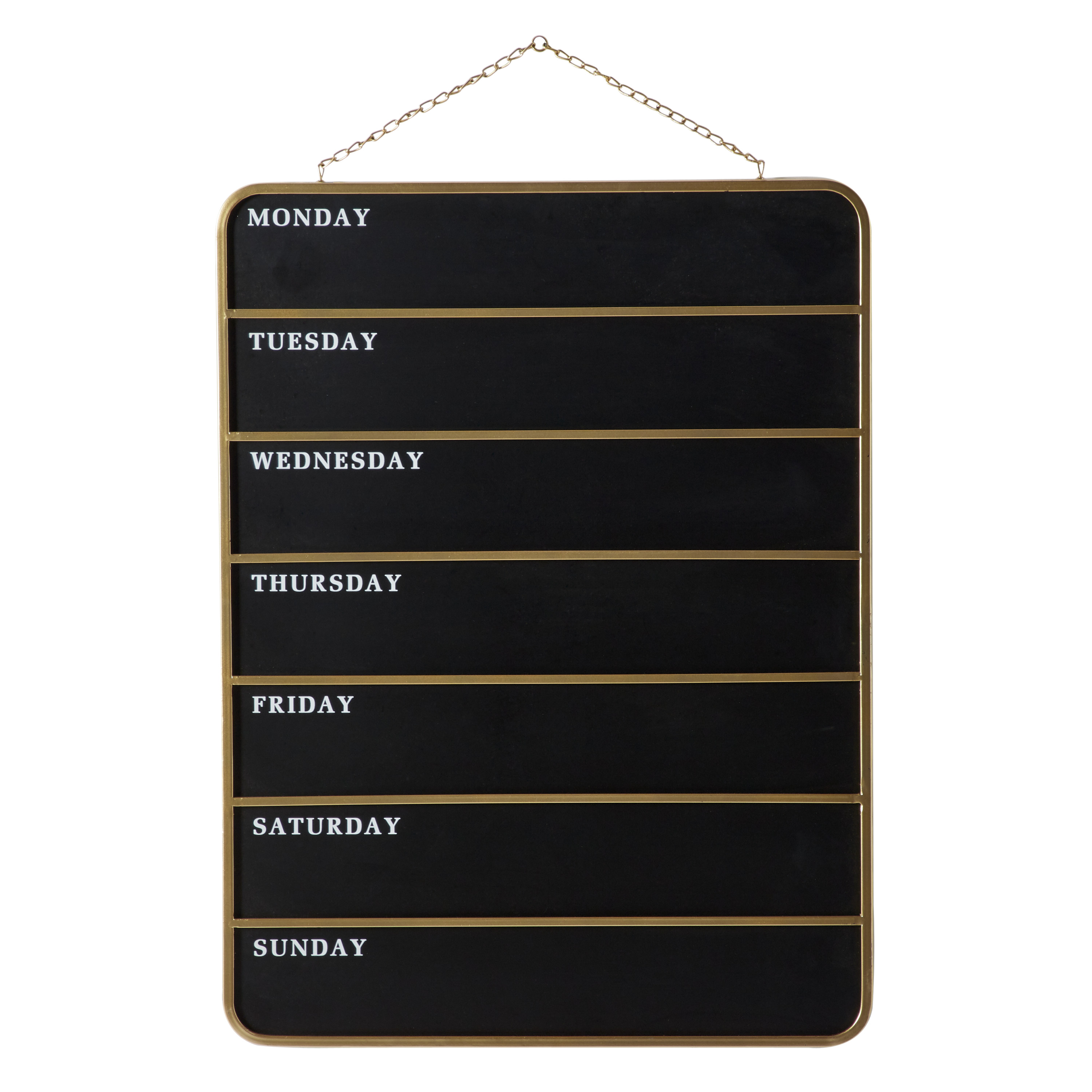 DecMode Black Wood Calendar Sign Wall Decor