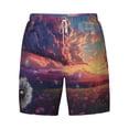 thumbnail image 4 of Lsque Mens Swim Trunks Dreamy Dandelion Sunset Pattern - Bathing Suit Compression Liner - Beach Swim Shorts Swimwear - (S-3XL) - Stretch Quick Dry -XX-Large, 4 of 9