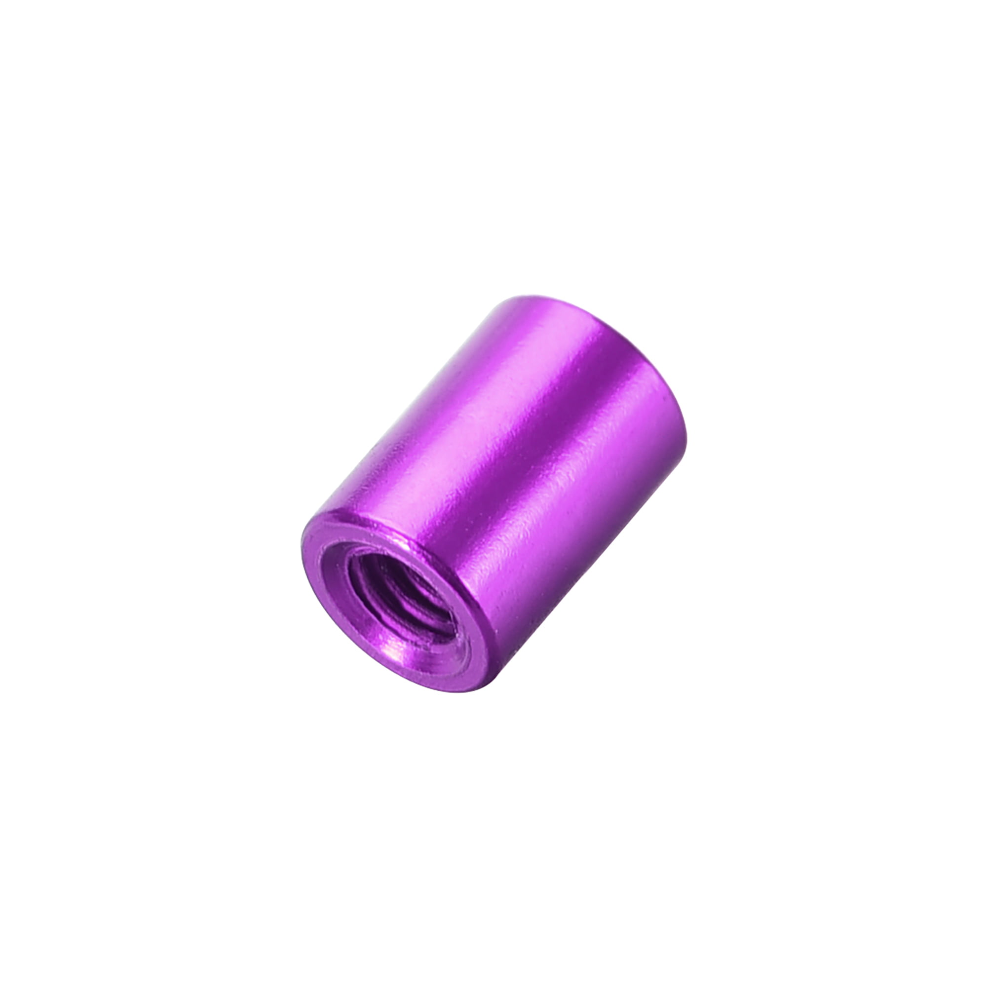 10 Pcs M3x8mm Round Aluminum Standoff Column Spacer Female Purple for DIY 