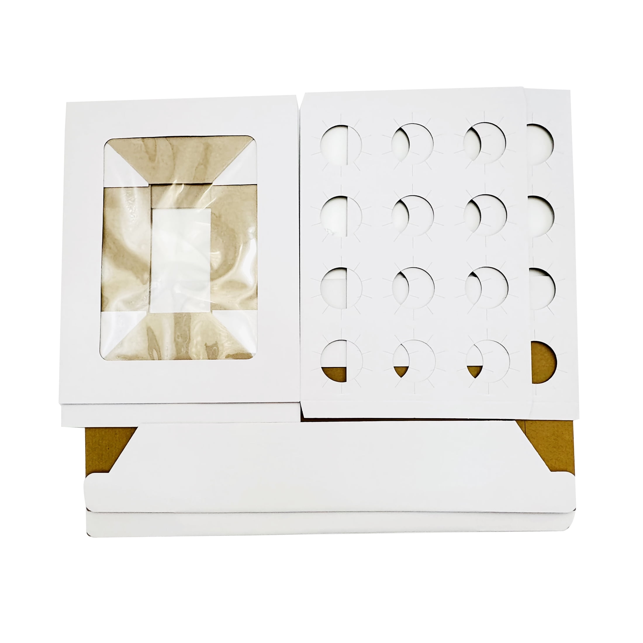 10.25" x 13.25" x 4", White Cake Boxes with Windows, 2 Count，By Way To Celebrate