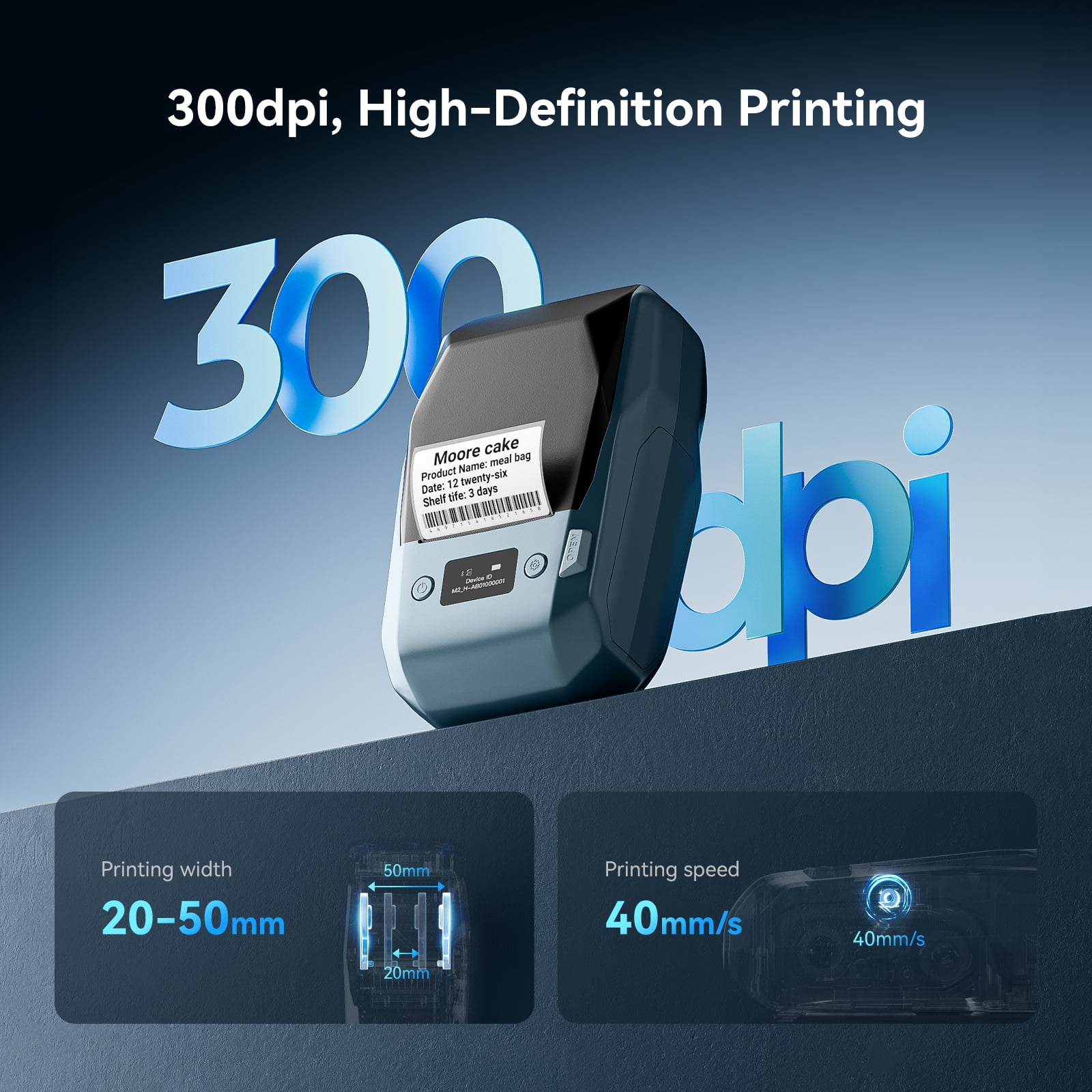 NIIMBOT M2 Thermal Transfer 2 Inch Label Maker With Tape Bluetooth Smart Color Printing Sticker Printer Rechargeable