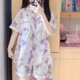 thumbnail image 3 of Nuevo pijama de Sanrio Hello Kitty Kawali Kuromi My Melody Cinnamoroll Pochacco Pompompurin pantalones cortos de manga corta ropa de casa Ins Girl, 3 of 5