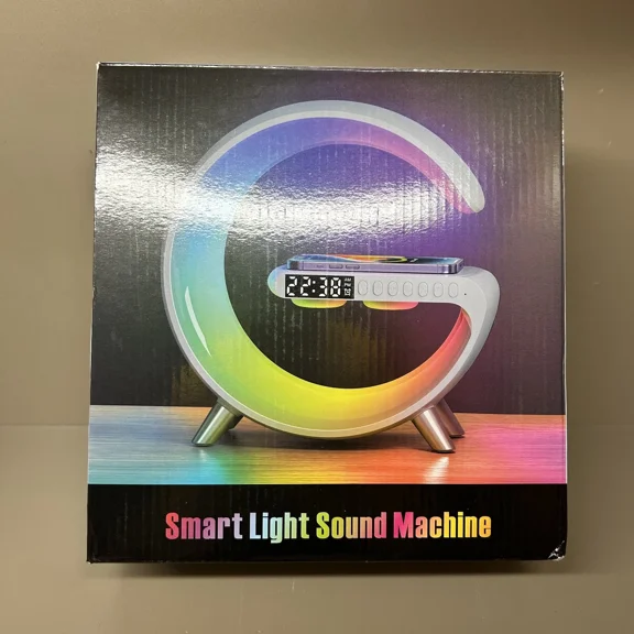 YANI- G63 Smart Light Sound Machine White Bluetooth V5.2 Dimmable Answer The Phone