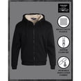 thumbnail image 2 of Bass Creek Outfitters Mens Work Hoodie Sherpa Fleece Lined Heavy Duty Zip Up Work Sweatshirt for Men, 2 of 7