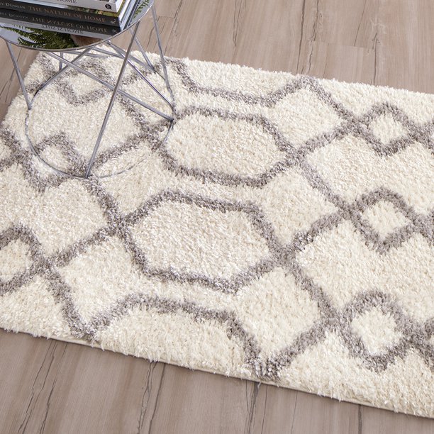 Mainstays Diamond Gray Indoor Area Rug 31x46 in