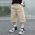 thumbnail image 2 of Kids Cargo Pants Boys Khaki Pants Casual Loose Athletic Shorts Boys Pants 5-6 Years Summer&nbsp;Clothing, 2 of 7