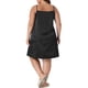 thumbnail image 3 of Quimono de satén con encaje floral para mujeres de tallas grandes Agnes Orinda, vestido de noche con escote en V, pijama, ropa de dormir 3X negro, 3 of 6