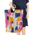 thumbnail image 4 of Yayeee Freestanding Laundry Hamper with Handle Collapsible Large Storage Basket for Clothes, Art Geometric, 4 of 7