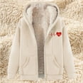 thumbnail image 4 of Cilsoka Fleece Jacket Women Casual Full Zip Up Hoodie Warm Sherpa Lined Sweatshirt Fall Winter Coat With Pockets, 4 of 6